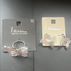 I AM Silver Butterfly Ring